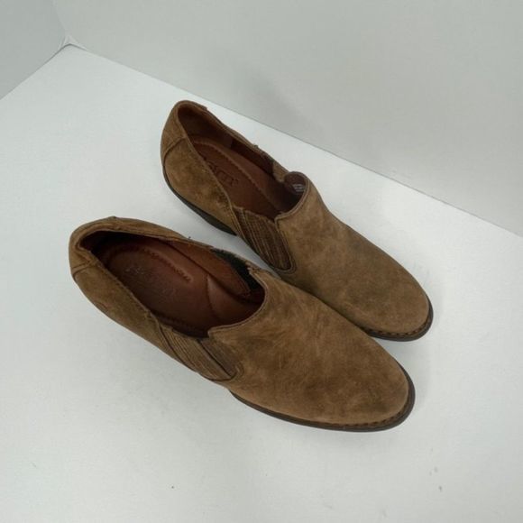Born Brown Suede Leather Booties - Picture 3 of 8